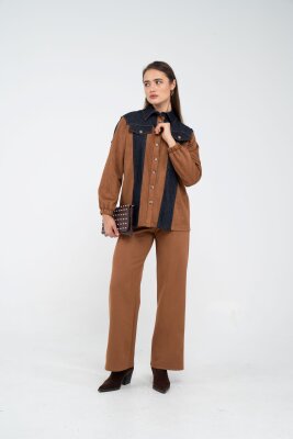 Kadife Jean Detaylı İkili Takım K1744 - 28