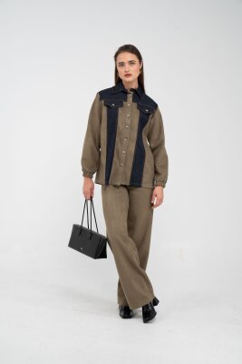 Kadife Jean Detaylı İkili Takım K1744 - 29