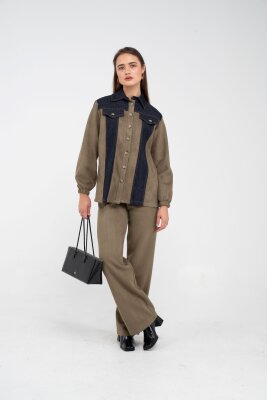 Kadife Jean Detaylı İkili Takım K1744 - 30