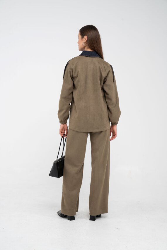 Kadife Jean Detaylı İkili Takım K1744 - 34