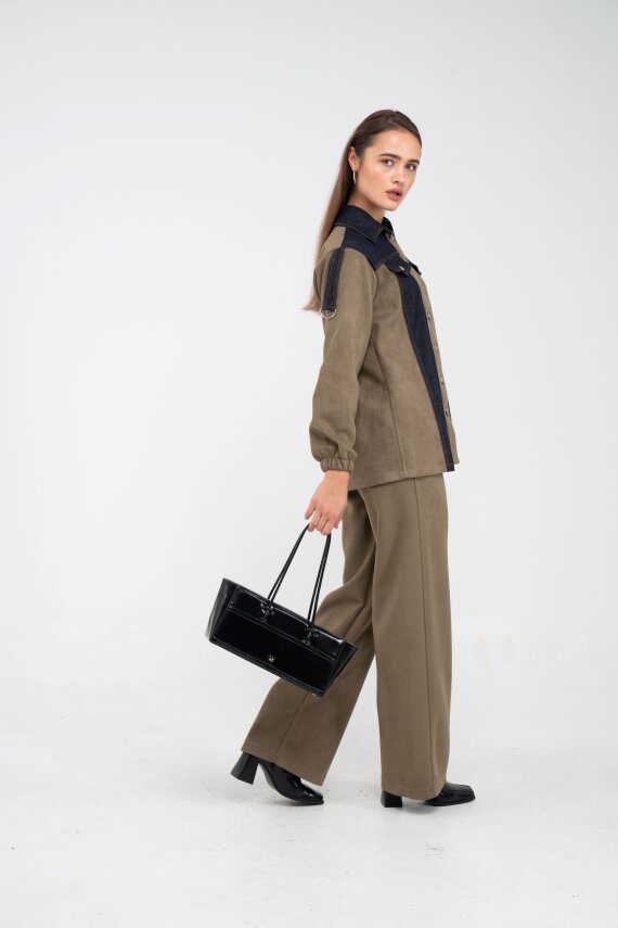 Kadife Jean Detaylı İkili Takım K1744 - 36