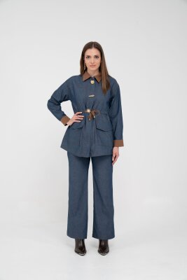 Kahve Detaylı Kadın İkili Takım K8073 - 10