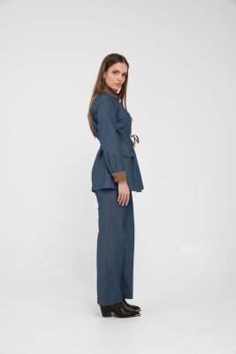 Kahve Detaylı Kadın İkili Takım K8073 - 12