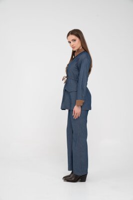 Kahve Detaylı Kadın İkili Takım K8073 - 13