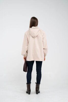 Kapüşonlu Çift Düğmeli Trençkot K8051 - 9