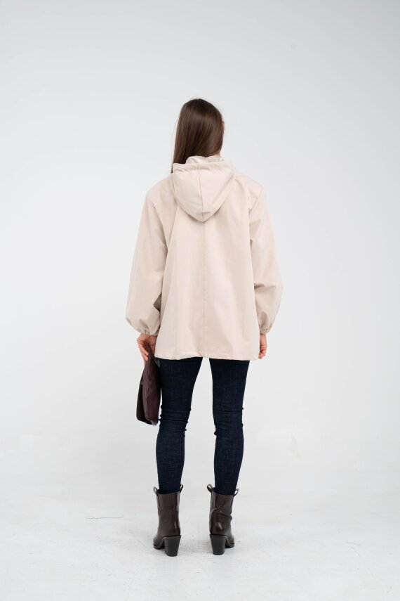 Kapüşonlu Çift Düğmeli Trençkot K8051 - 9