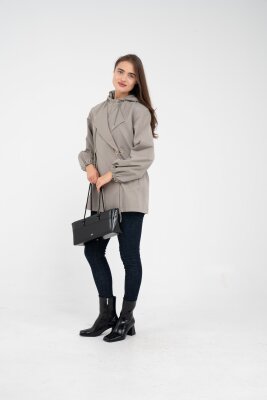 Kapüşonlu Çift Düğmeli Trençkot K8051 - 16