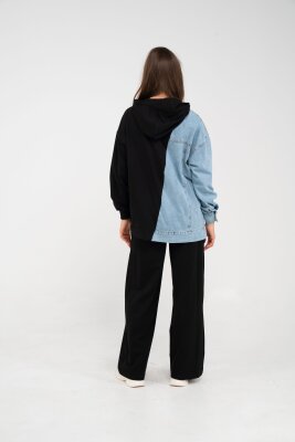 Kapüşonlu Denim Detaylı İkili Takım K1741 - 6