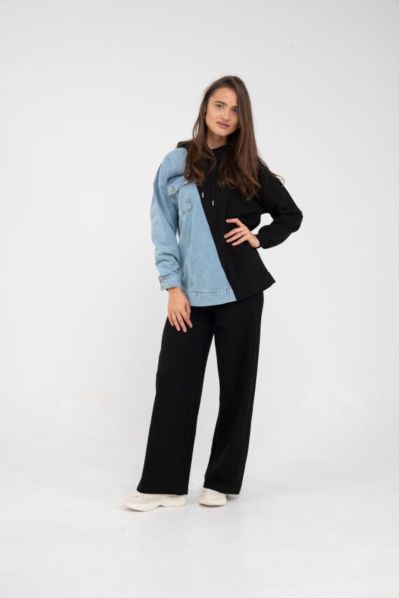 Kapüşonlu Denim Detaylı İkili Takım K1741 - 4