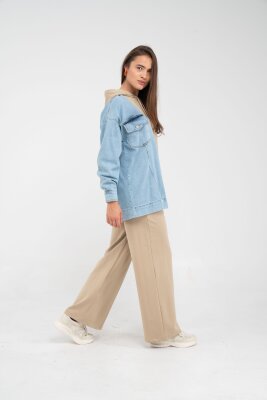 Kapüşonlu Denim Detaylı İkili Takım K1741 - 8