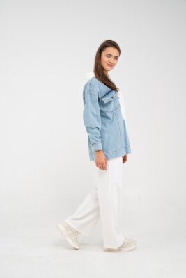 Kapüşonlu Denim Detaylı İkili Takım K1741 - 20