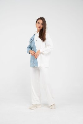 Kapüşonlu Denim Detaylı İkili Takım K1741 - 24