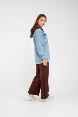 Kapüşonlu Denim Detaylı İkili Takım K1741 - 31