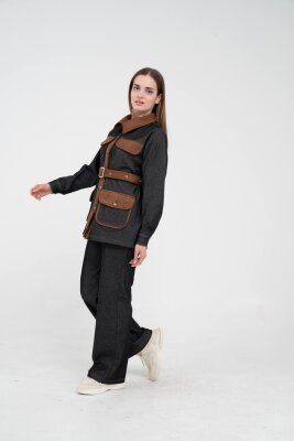 Kontrast Cepli Tokalı Kuşaklı Kadın Takım 1764 - 8