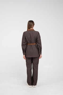 Kontrast Cepli Tokalı Kuşaklı Kadın Takım 1764 - 19