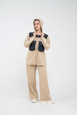 Kontrast Detaylı Fermuarlı Spor İkili Takım K1748 - 7