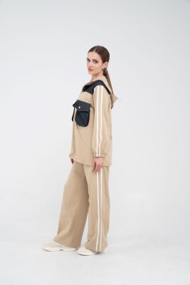 Kontrast Detaylı Fermuarlı Spor İkili Takım K1748 - 6