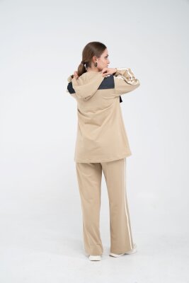 Kontrast Detaylı Fermuarlı Spor İkili Takım K1748 - 5