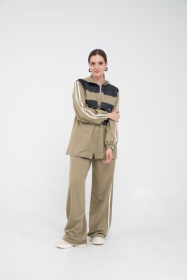 Kontrast Detaylı Fermuarlı Spor İkili Takım K1748 - 15