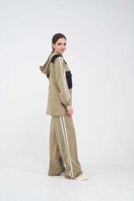 Kontrast Detaylı Fermuarlı Spor İkili Takım K1748 - 19