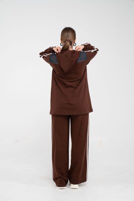 Kontrast Detaylı Fermuarlı Spor İkili Takım K1748 - 31