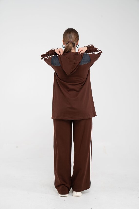 Kontrast Detaylı Fermuarlı Spor İkili Takım K1748 - 31