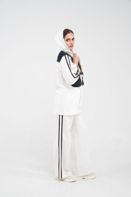 Kontrast Detaylı Fermuarlı Spor İkili Takım K1748 - 38