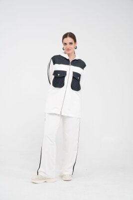 Kontrast Detaylı Fermuarlı Spor İkili Takım K1748 - 35