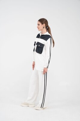 Kontrast Detaylı Fermuarlı Spor İkili Takım K1748 - 36