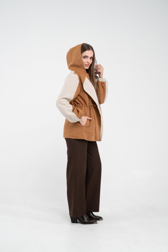 Kontrast Tasarım Yelek Detaylı Kadın Tunik 8085 - 5