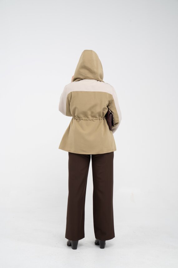 Kontrast Tasarım Yelek Detaylı Kadın Tunik 8085 - 13