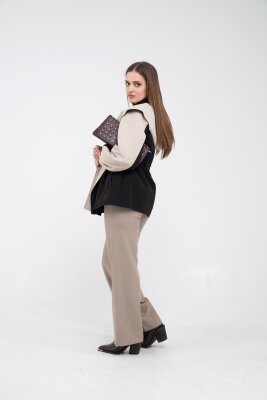 Kontrast Tasarım Yelek Detaylı Kadın Tunik 8085 - 16