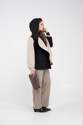 Kontrast Tasarım Yelek Detaylı Kadın Tunik 8085 - 17