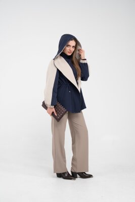 Kontrast Tasarım Yelek Detaylı Kadın Tunik 8085 - 24