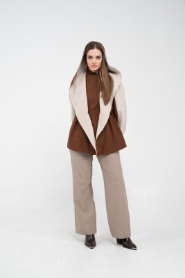 Kontrast Tasarım Yelek Detaylı Kadın Tunik 8085 - 33