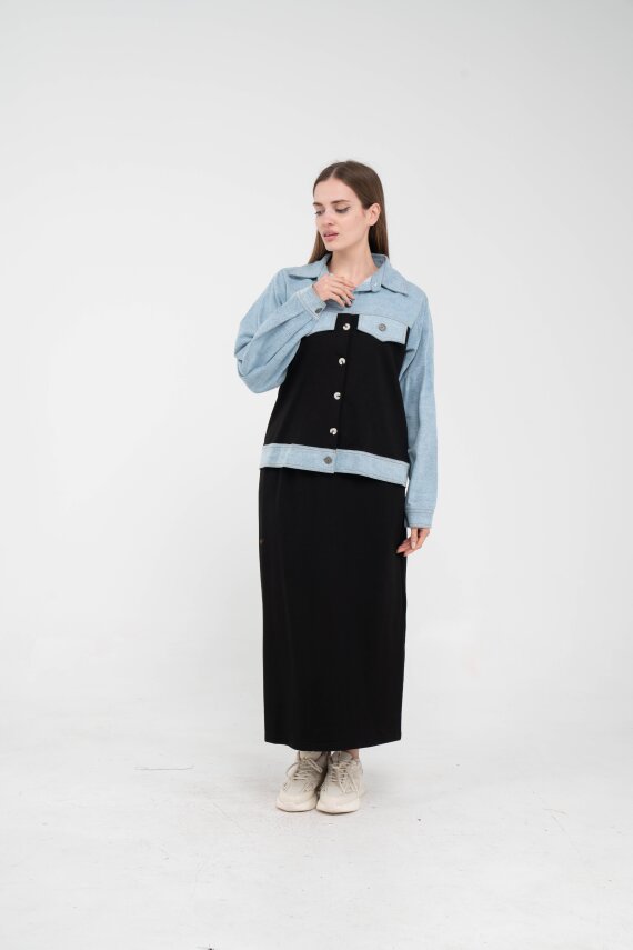 Kot Detaylı İkili Takım K1723 - 2