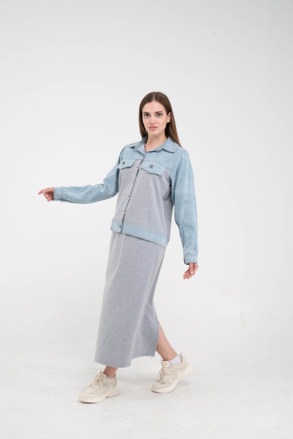 Kot Detaylı İkili Takım K1723 - 13