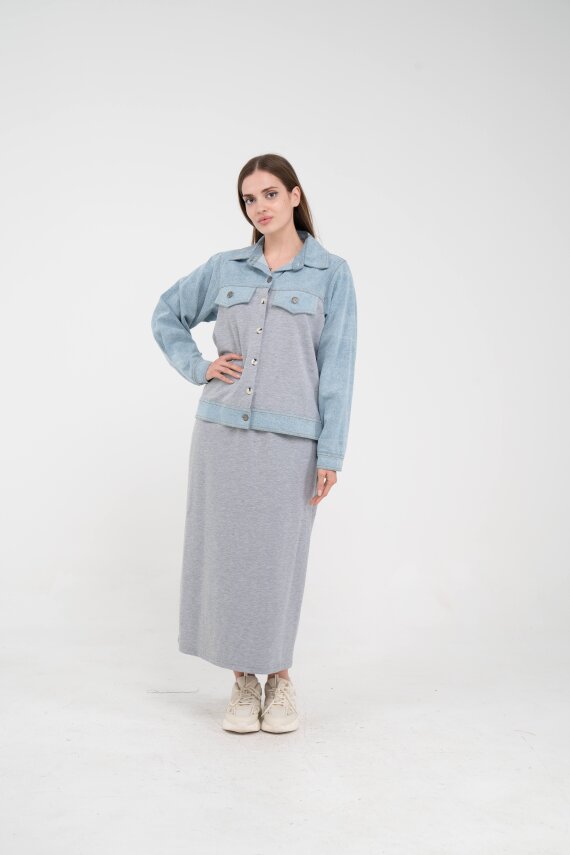 Kot Detaylı İkili Takım K1723 - 15