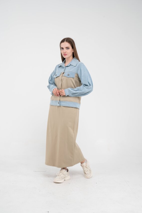 Kot Detaylı İkili Takım K1723 - 25