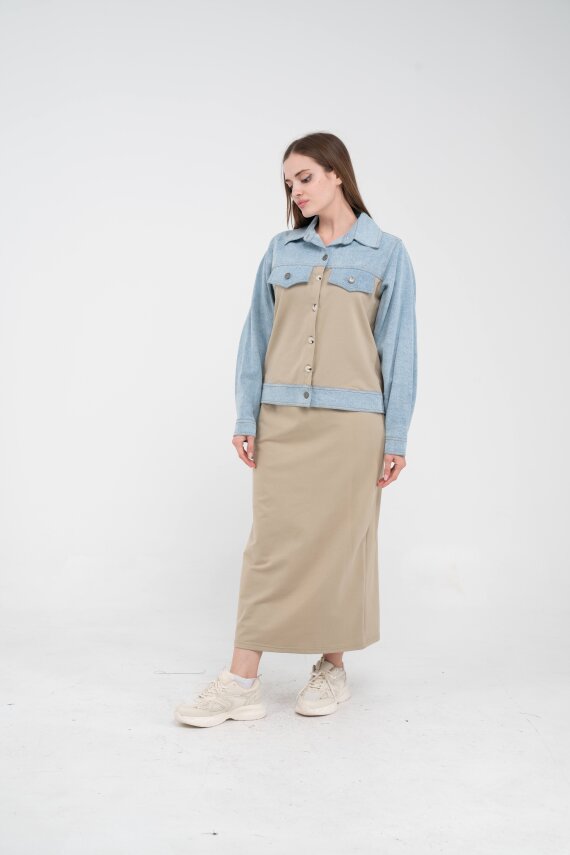 Kot Detaylı İkili Takım K1723 - 32