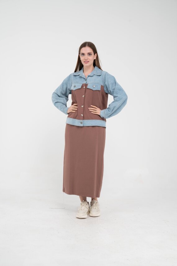 Kot Detaylı İkili Takım K1723 - 35