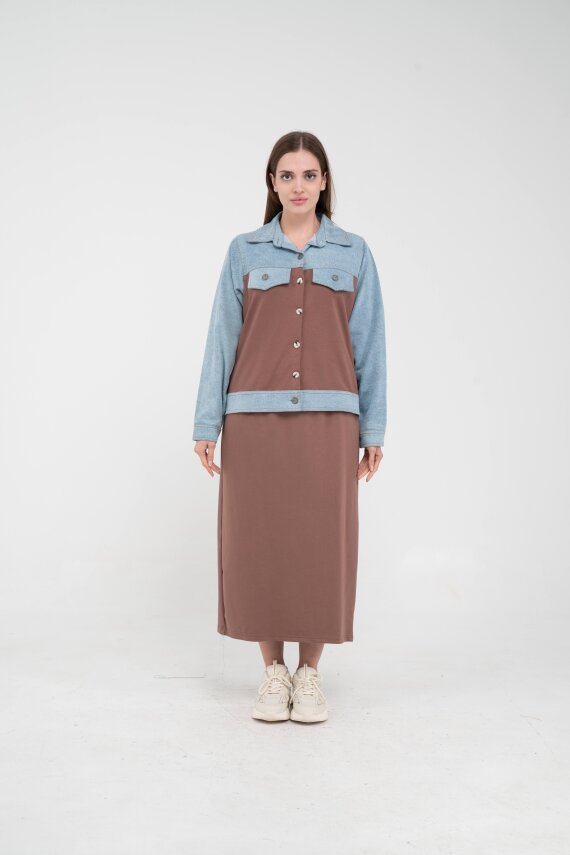 Kot Detaylı İkili Takım K1723 - 39