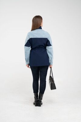 Kot Detaylı Siyah Şerit Tasarım Kadın Kap 1729 - 21