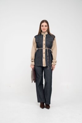 Kot Görünümlü Detaylı İkili Takım K1754 - 9