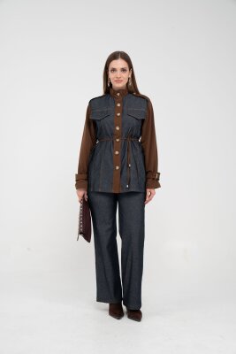 Kot Görünümlü Detaylı İkili Takım K1754 - 12