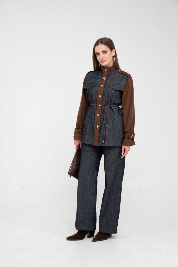 Kot Görünümlü Detaylı İkili Takım K1754 - 13