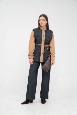 Kot Görünümlü Detaylı İkili Takım K1754 - 20