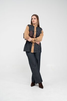 Kot Görünümlü Detaylı İkili Takım K1754 - 24