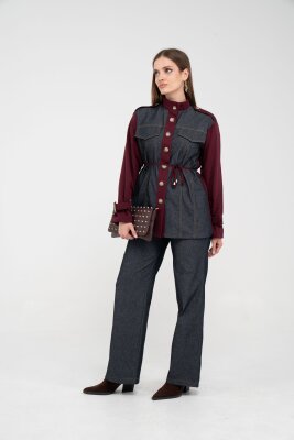 Kot Görünümlü Detaylı İkili Takım K1754 - 33