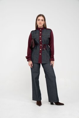 Kot Görünümlü Detaylı İkili Takım K1754 - 34